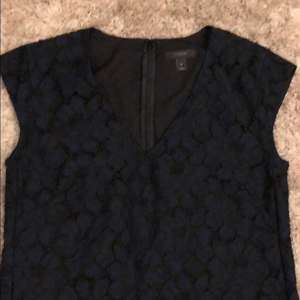 J. Crew Lace Cap Sleeve Shift Dress - Picture 2 of 9